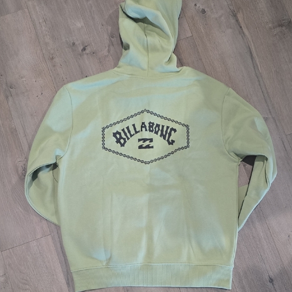 Billabong Surf Men's Light Green Zip-Up Hoodie Sweatshirt - Picture 2 of 2